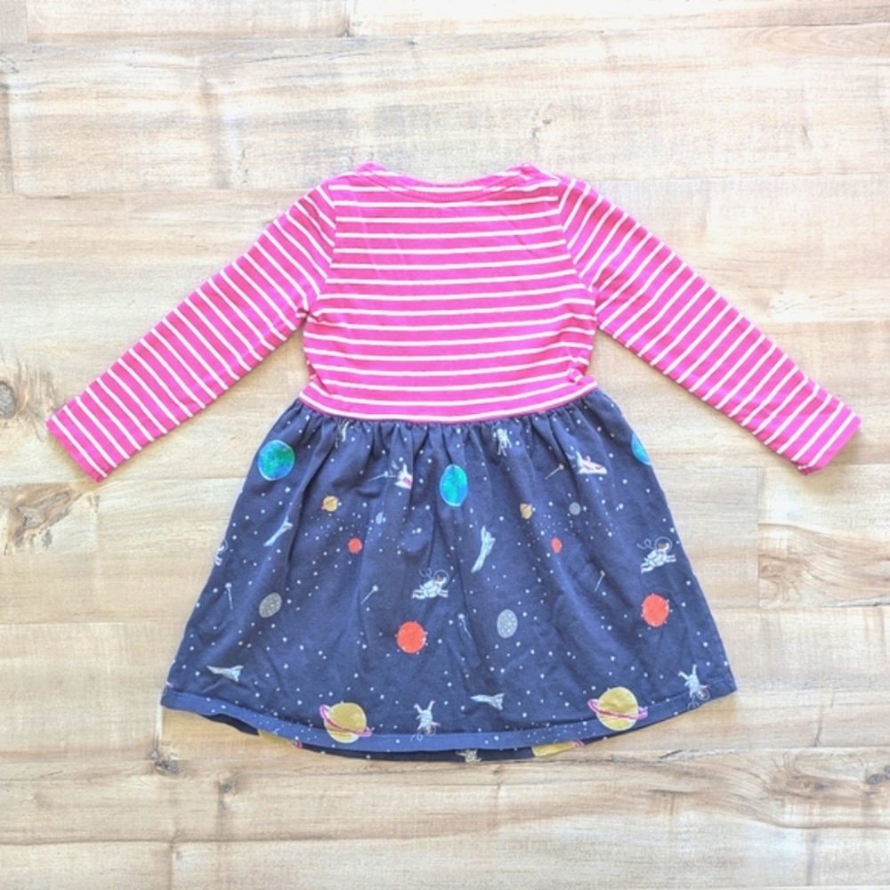 Mini Boden Striped Space Hotchpotch Dress - Size 3-4 - Picture 2 of 6